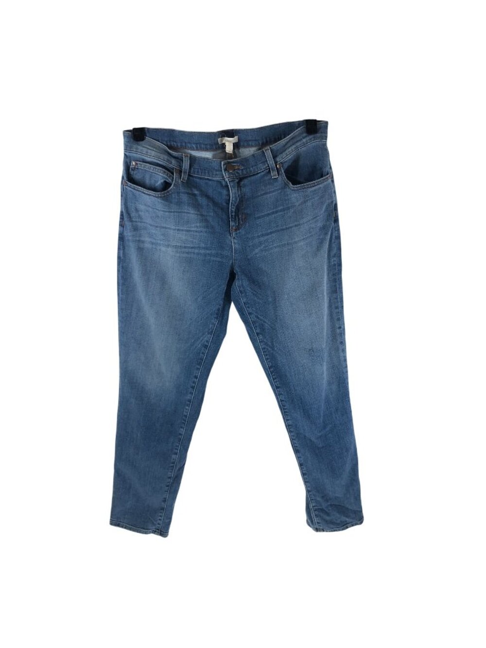 Eileen Fisher Womens Blue Mid-Rise Organic Cotton Stretch Skinny Jeans Size 10
